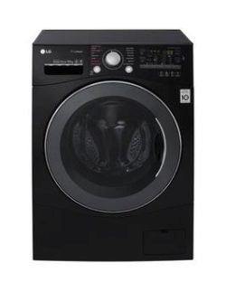 Lg Fh4A8Jds8 10Kg Load, 1400 Spin Washing Machine - Black